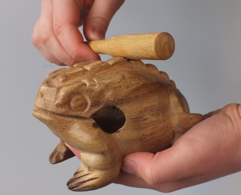 Holzfrosch-Instrument aus Asien